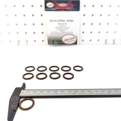 LINK-LOCK 10PCS OR.04.20504 FKM Viton Sealing O-Ring Kit of Turbocharger Oil Line 68095322AA 71749189 55566150 12626252 5860557 for ALFA for ROMEO for JEEP for FIAT