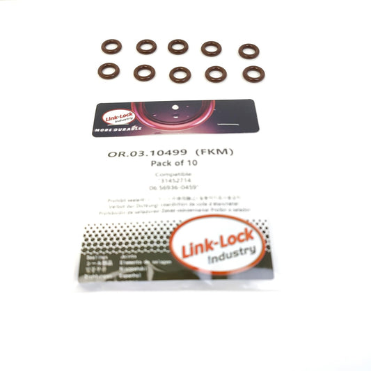 LINK-LOCK 10PCS OR.03.10499 FKM Viton Sealing O-Ring Kit of Turbocharger oil circuit 31452714 06.56936-0459 For MAN For VOLVO
