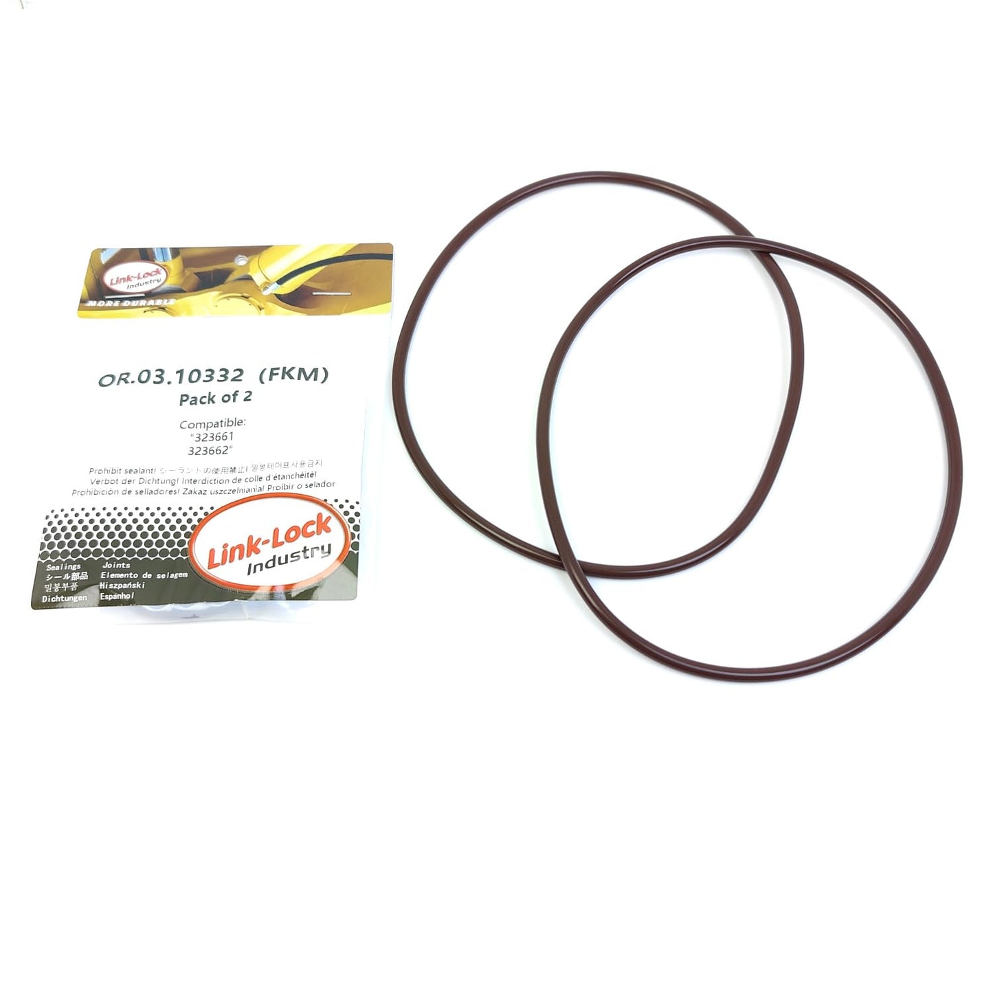 LINK-LOCK 2PCS OR.03.10332 FKM Viton Sealing O-Ring Kit of Cylinder Liner 323661 323662 For SCANIA-D8 DC9 DN8 DS8