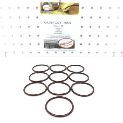 LINK-LOCK 10PCS OR.03.10224 FKM Viton Sealing O-Ring Kit of Fuel injection pump 01319624 BR900 0279978348 A0279978348 For MERCEDES-BENZ-OM906 OM907 OM909 OM904