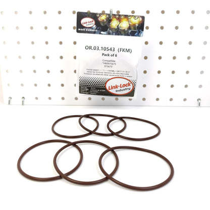 LINK-LOCK 6PCS OR.03.10543 FKMバイトン 66×3 シーリング ユニバーサルOリングキット 7400975675 975675 ボルボ ルノートラック用