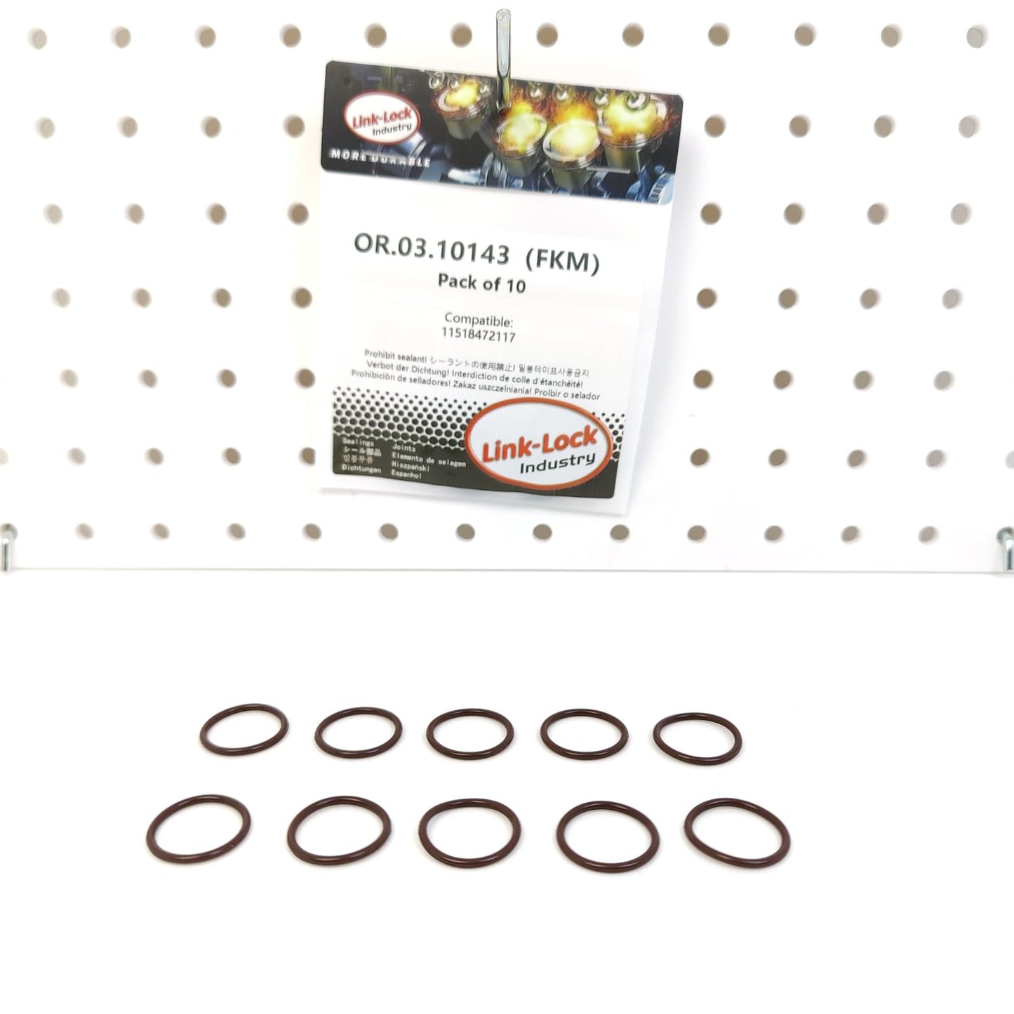 LINK-LOCK 10PCS OR.03.10143 FKM Viton Sealing O-Ring Kit of Cooling water pipe 11518472117 For BMW-B47C20B B47D20B XD5O For MINI-B47C20B