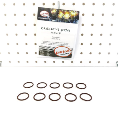 LINK-LOCK 10PCS OR.03.10143 FKM Viton Sealing O-Ring Kit of Cooling water pipe 11518472117 For BMW-B47C20B B47D20B XD5O For MINI-B47C20B