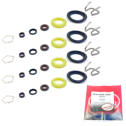 LINK-LOCK 4Set OK.04.10038 fuel injector repair kit A2540720500 with FKM Viton O-RING For MERCEDES-BENZ CLE GLE E M256 M254