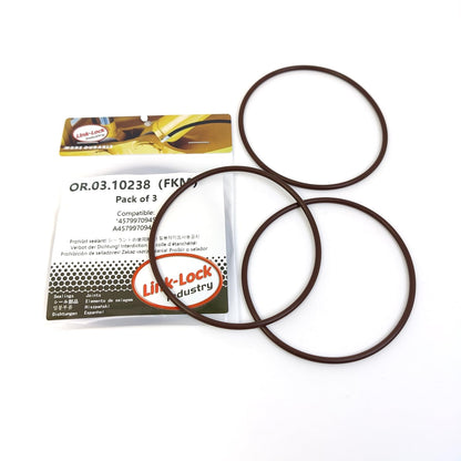 LINK-LOCK 3PCS OR.03.10238 FKM Viton Sealing O-Ring Kit of Air compressor 4579970945 A4579970945 For MERCEDES-BENZ-OM457 OM460 M476