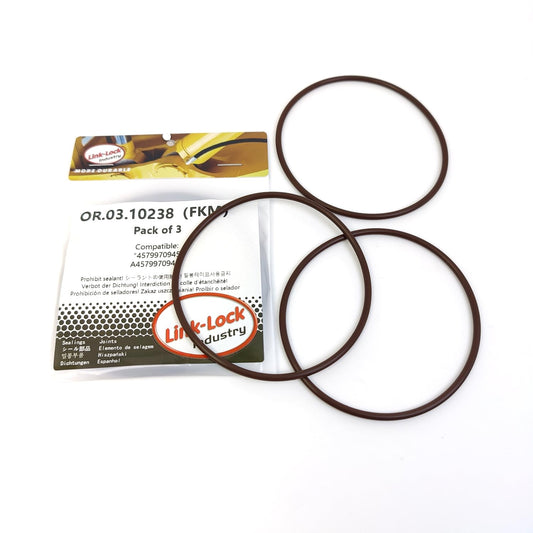 LINK-LOCK 3PCS OR.03.10238 FKM Viton Sealing O-Ring Kit of Air compressor 4579970945 A4579970945 For MERCEDES-BENZ-OM457 OM460 M476