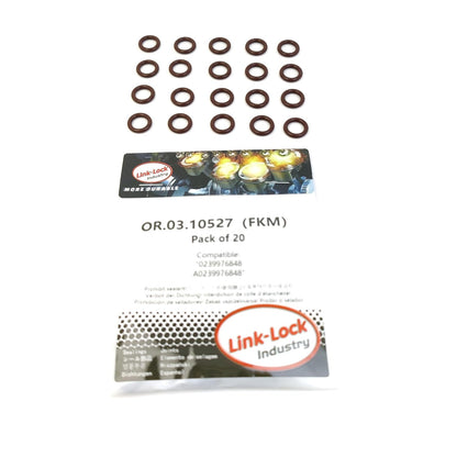 LINK-LOCK 20PCS OR.03.10527 FKMバイトン製シーリングO-リングキット 冷却水パイプ用 0239976848 A0239976848 MERCEDES-BENZ用