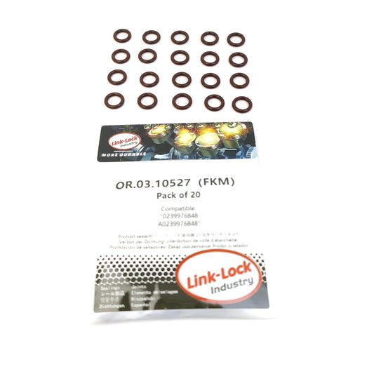 LINK-LOCK 20PCS OR.03.10527 FKMバイトン製シーリングO-リングキット 冷却水パイプ用 0239976848 A0239976848 MERCEDES-BENZ用