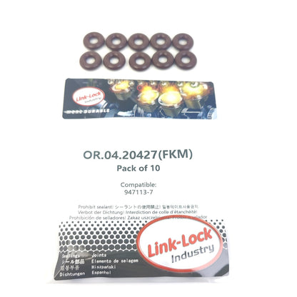 LINK-LOCK 10PCS OR.04.20427 FKMバイトン燃料インジェクターOリングキット ボルボ用 947113-7