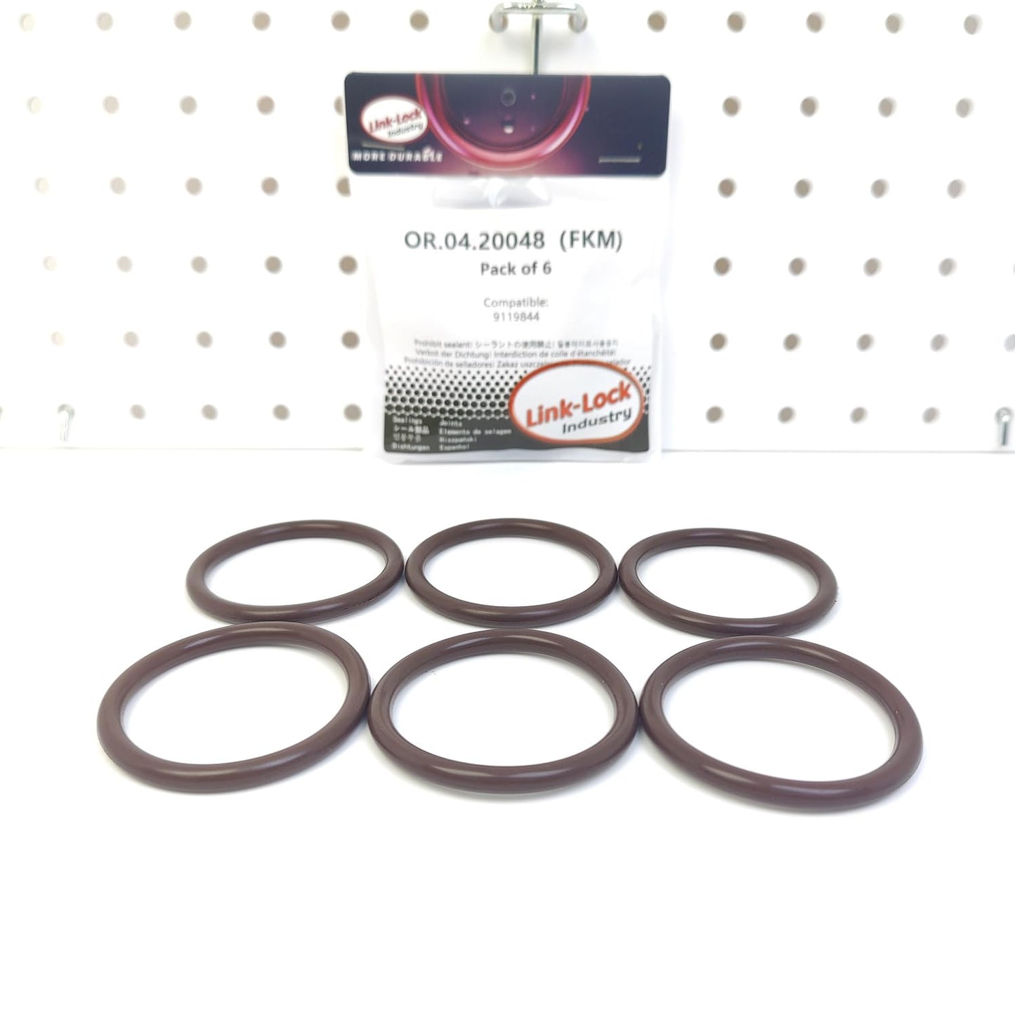 LINK-LOCK 6PCS OR.04.20048 FKM Viton Sealing O-Ring Kit of Oil Cooler Thermostat 9119844 for OPEL for GM