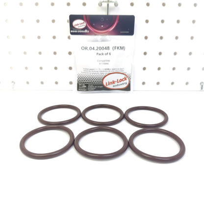 LINK-LOCK 6PCS OR.04.20048 FKM Viton Sealing O-Ring Kit of Oil Cooler Thermostat 9119844 for OPEL for GM