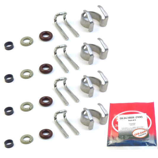 LINK-LOCK 4Set OK.04.10026 fuel injector repair kit 12653395 with FKM Viton O-RING For BUICK For CHEVROLET For CADILLAC V8 2.0T 2.0L LTG LSY