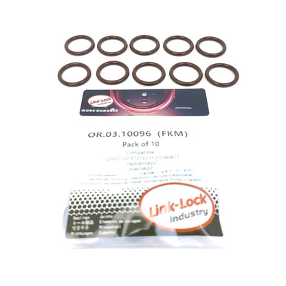 LINK-LOCK 10PCS OR.03.10096 FKM Viton Sealing O-Ring Kit Of Engine oil cooler 12557752 97216175 01180811 7420405822 20405822 For CHEVROLET-L5P LGH LMM LB7 LLY LBZ LML L76 LM7 For CADILLAC-LS2 LS6 LSA
