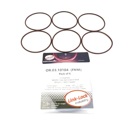 LINK-LOCK 6PCS OR.03.10104 FKM Viton Sealing O-Ring Kit Of Throttle valve connection 68029517AA 24416344 819424 90502511 99970746840 For CHRYSLER-ENS For DODGE-ENR ENS For JEEP-ENS