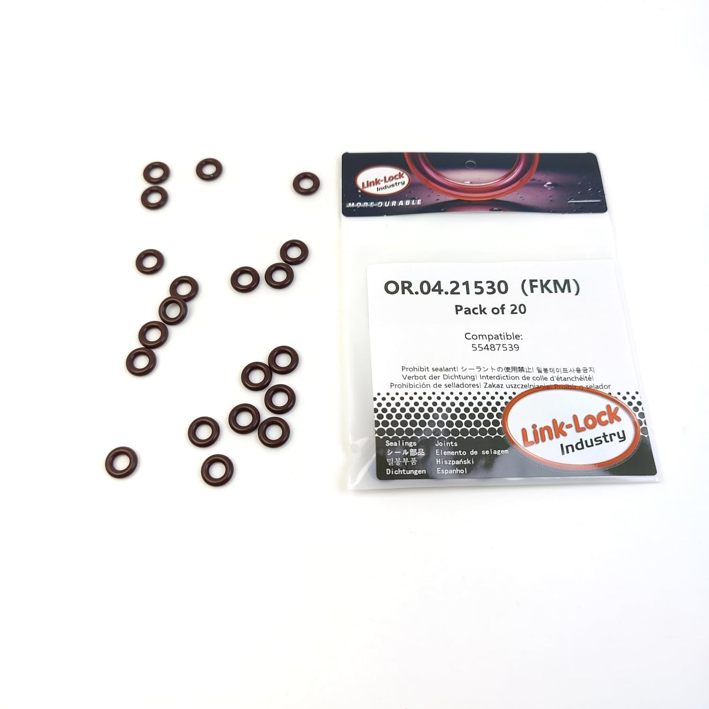 LINK-LOCK 20PCS OR.04.21530 FKM Viton ターボチャージャー燃料供給パイプ用Oリングキット 55487539（ビュイック、シボレー、オペル用）