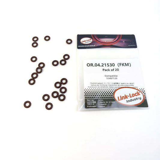 LINK-LOCK 20PCS OR.04.21530 FKM Viton ターボチャージャー燃料供給パイプ用Oリングキット 55487539（ビュイック、シボレー、オペル用）