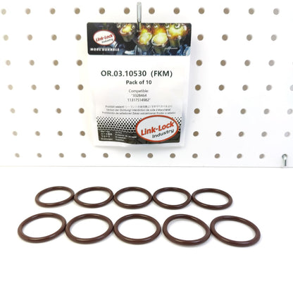 LINK-LOCK 10PCS OR.03.10530 FKM Viton Sealing O-Ring Kit of Cylinder head 3328464 11317514982 For CUMMINS For MINI