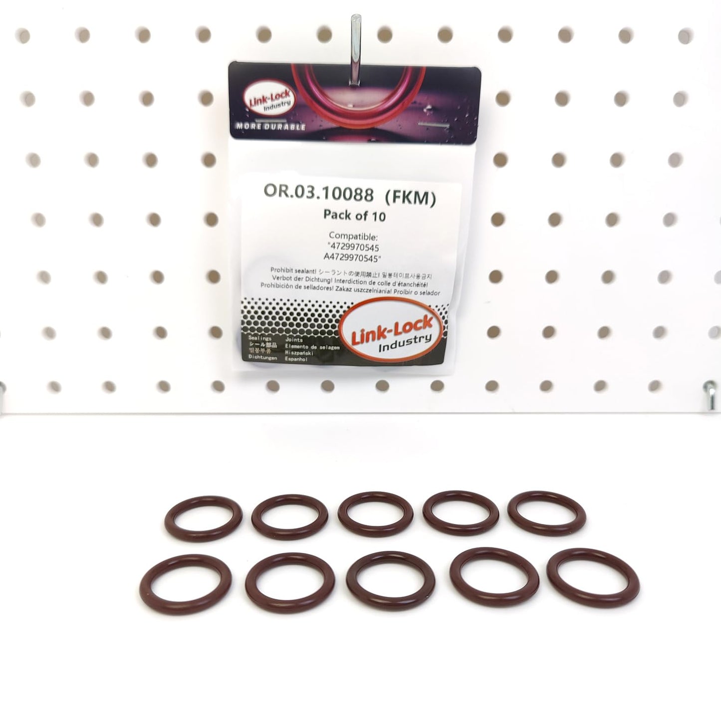 LINK-LOCK 10PCS OR.03.10088 FKM Viton Sealing O-Ring Kit Of Engine oil cooler 4729970545 A4729970545 For MERCEDES-BENZ-OM471 For SETRA