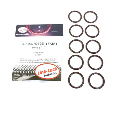 LINK-LOCK 10個入り OR.03.10623 FKMバイトン 24×3 シーリングユニバーサルOリングキット 977005 ボルボ用