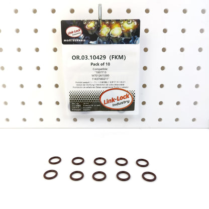 LINK-LOCK 10PCS OR.03.10429 FKM Viton オイルレベルゲージOリングキット 1007713 W701261S300 11437560211（FORD、MINI用）