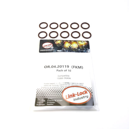 LINK-LOCK 10PCS OR.04.20119 FKM Viton Sealing O-Ring Kit of Fuel Injection Pump Filter 15066-5KA0A for NISSAN