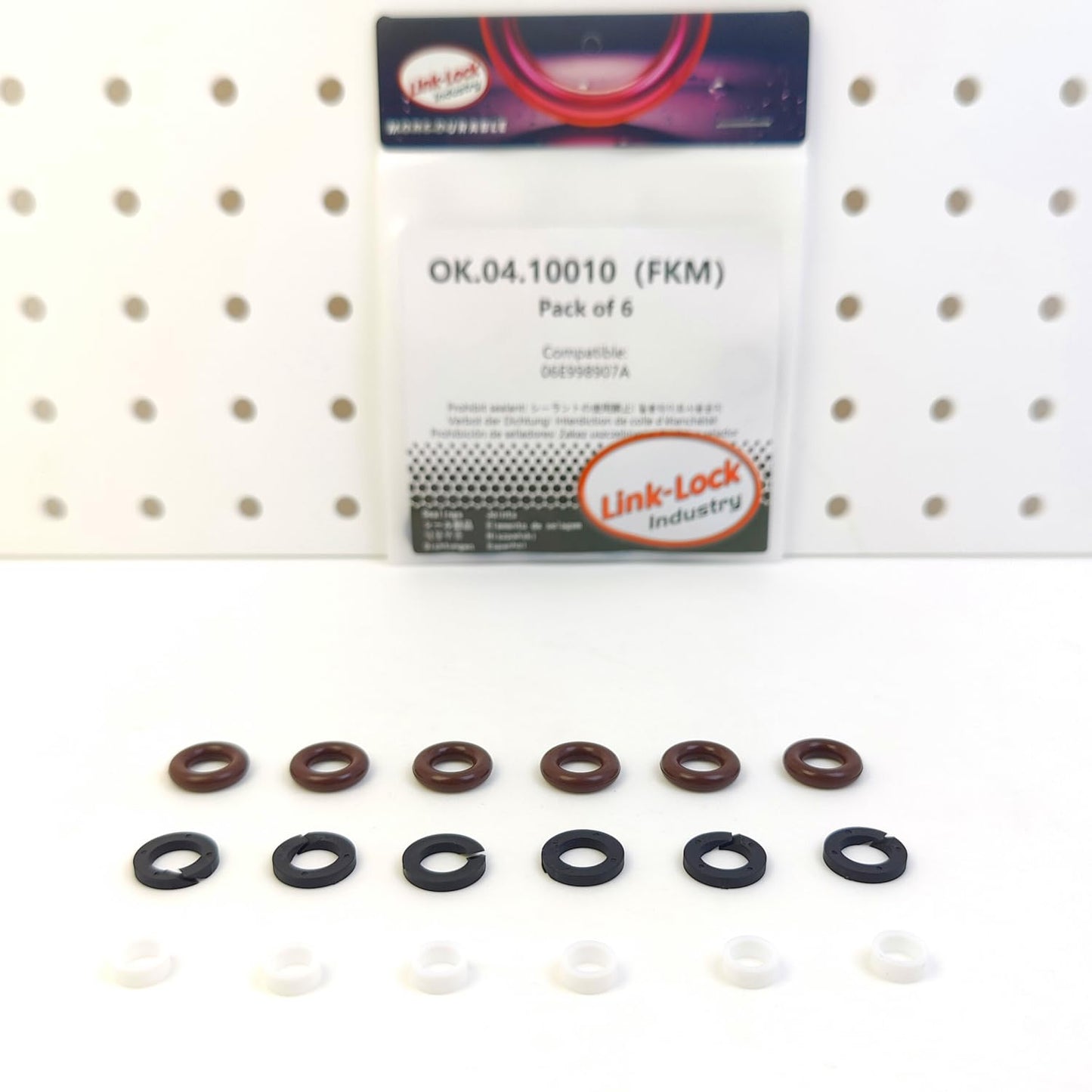 LINK-LOCK 6Set OK.04.10010 fuel injector repair kit 06E998907A with FKM Viton O-RING For VW For AUDI 3.2F 4.2F 4.2L BAR BKH CJBA