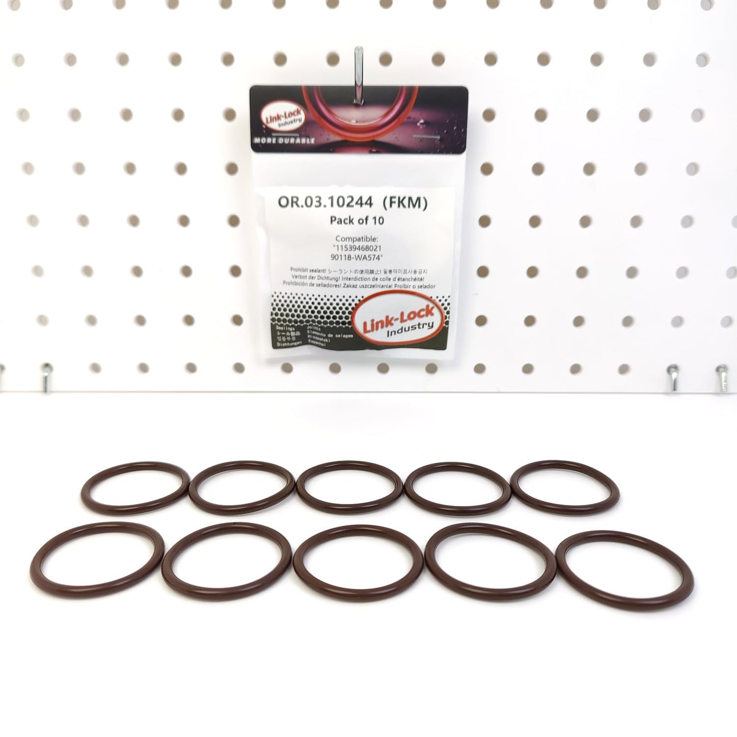 LINK-LOCK 10PCS OR.03.10244 FKM Viton Sealing O-Ring Kit of Thermostat housing 11539468021 90118-WA574 For BMW-B42 B48 For TOYOTA-B46H