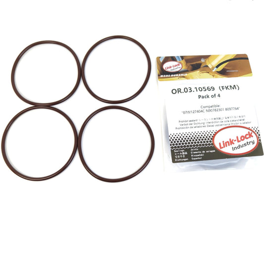 LINK-LOCK 4PCS OR.03.10569 FKM Viton Sealing O-Ring Kit of Engine oil filter 07W127404C N90782301 8097764 For AUDI For VW For IVECO
