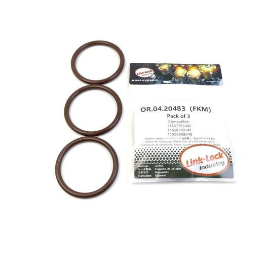 LINK-LOCK 3個組 Oリング .04.20483 FKM バイオトン製シーリングOリングキット インフレータブルガイド用 / AGR 11657795045 11658509141 11509908048 BMW-M57用