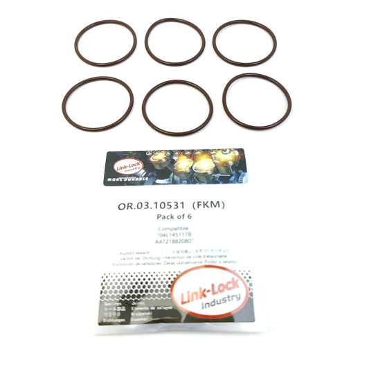 LINK-LOCK 6個組 OR.03.10531 FKM バイトン製シーリングOリングキット スーパーチャージャー用 04L145117B A4721882080 アウディ フォルクスワーゲン メルセデスベンツ向け