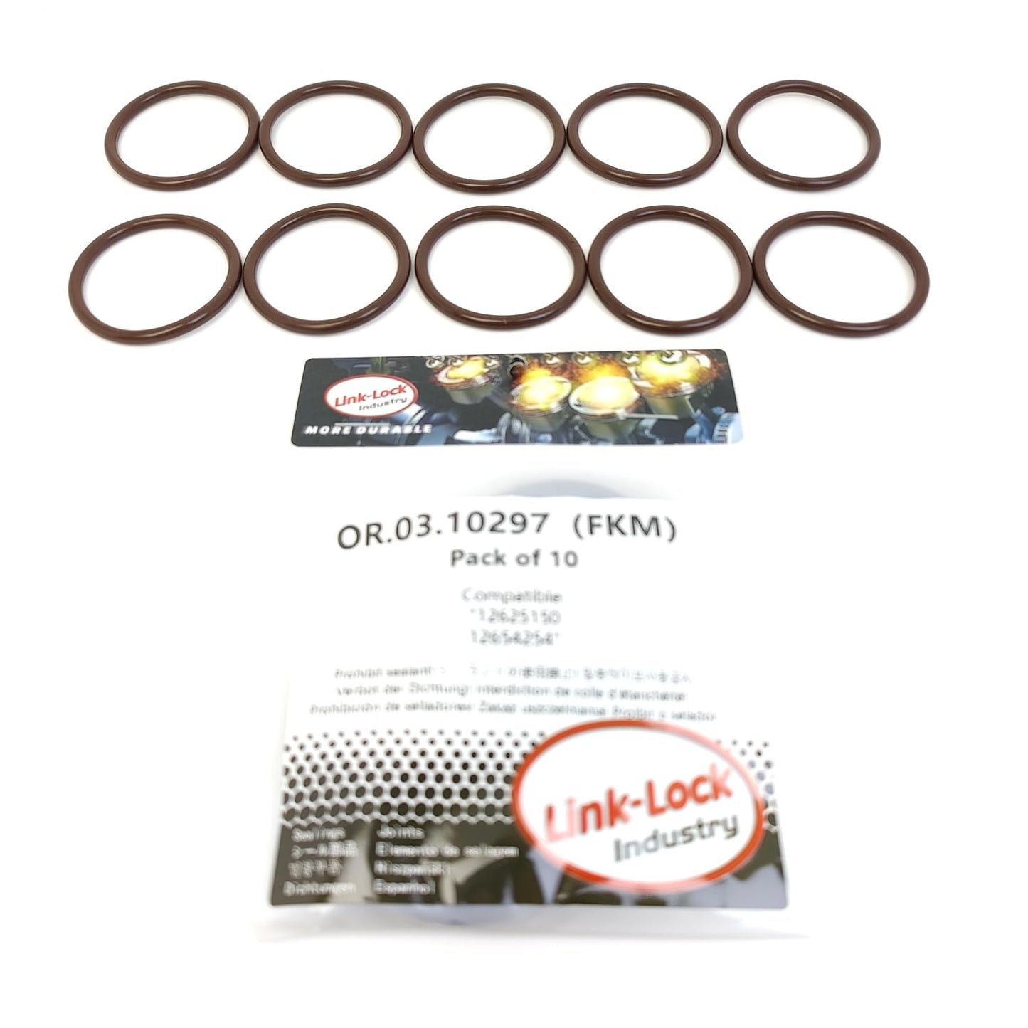 LINK-LOCK 10PCS OR.03.10297 FKM Viton Sealing O-Ring Kit of Crankcase Ventilation 12625150 12654254 For CHEVROLET-LGH LML For GMC-LGH LML For BUICK For CADILLAC