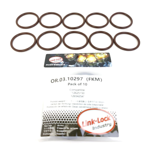 LINK-LOCK 10PCS OR.03.10297 FKMバイトンシーリングOリングキット クランクケースベンチレーション用 12625150 12654254 CHEVROLET-LGH LML、GMC-LGH LML、BUICK、CADILLAC用
