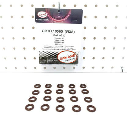 LINK-LOCK 20PCS OR.03.10560 FKM Viton ターボチャージャーオイルフィリングポート用Oリングキット 05080135AA A0239978548 15226-HG00C CHRYSLER JEEP NISSAN用