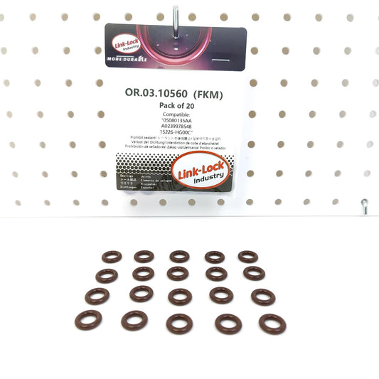 LINK-LOCK 20PCS OR.03.10560 FKM Viton Sealing O-Ring Kit of Oil filling port for turbocharger 05080135AA A0239978548 15226-HG00C For CHRYSLER For JEEP For NISSAN
