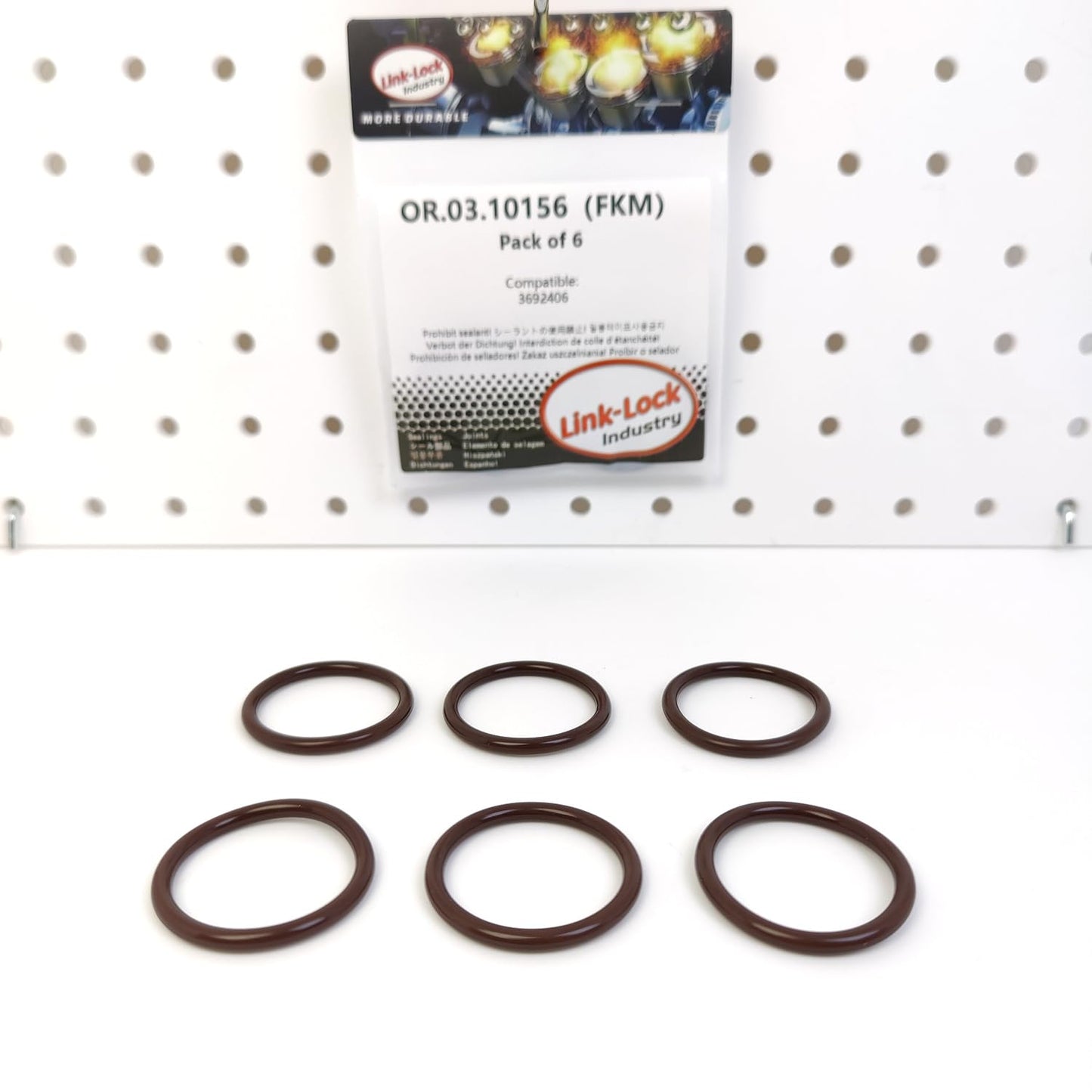 LINK-LOCK 6PCS OR.03.10156 FKM Viton Sealing O-Ring Kit of Coolant pipeline 3692406 For DAEWOO-ISX-475 For KAMAZ-ISX-530 For KENWORTH-ISX-600 For WESTERN STAR-ISX-485