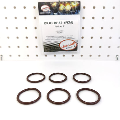 LINK-LOCK 6PCS OR.03.10156 FKM Viton Sealing O-Ring Kit of Coolant pipeline 3692406 For DAEWOO-ISX-475 For KAMAZ-ISX-530 For KENWORTH-ISX-600 For WESTERN STAR-ISX-485