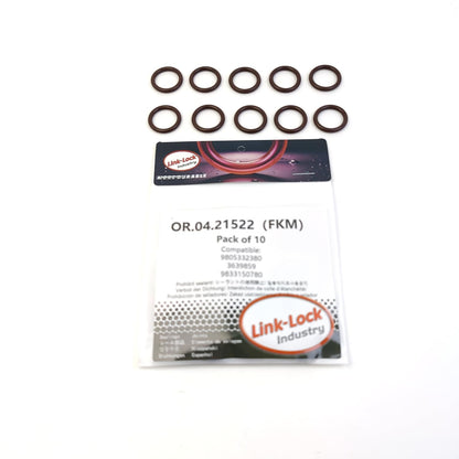 LINK-LOCK 10PCS OR.04.21522 FKM ビトン シールOリングキット ターボチャージャーオイルパイピング用 9805332380 3639859 9833150780 CITROEN-C4 PEUGEOT-208 308用