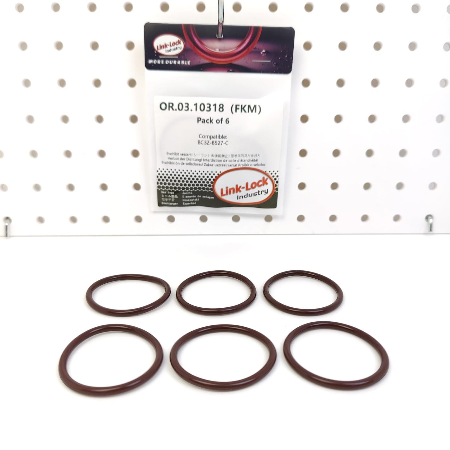 LINK-LOCK 6PCS OR.03.10318 FKM Viton Sealing O-Ring Kit of AGR Cooler BC3Z-8527-C For FORD USA-C67 T67
