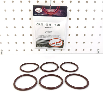 LINK-LOCK 6PCS OR.03.10318 FKM Viton Sealing O-Ring Kit of AGR Cooler BC3Z-8527-C For FORD USA-C67 T67