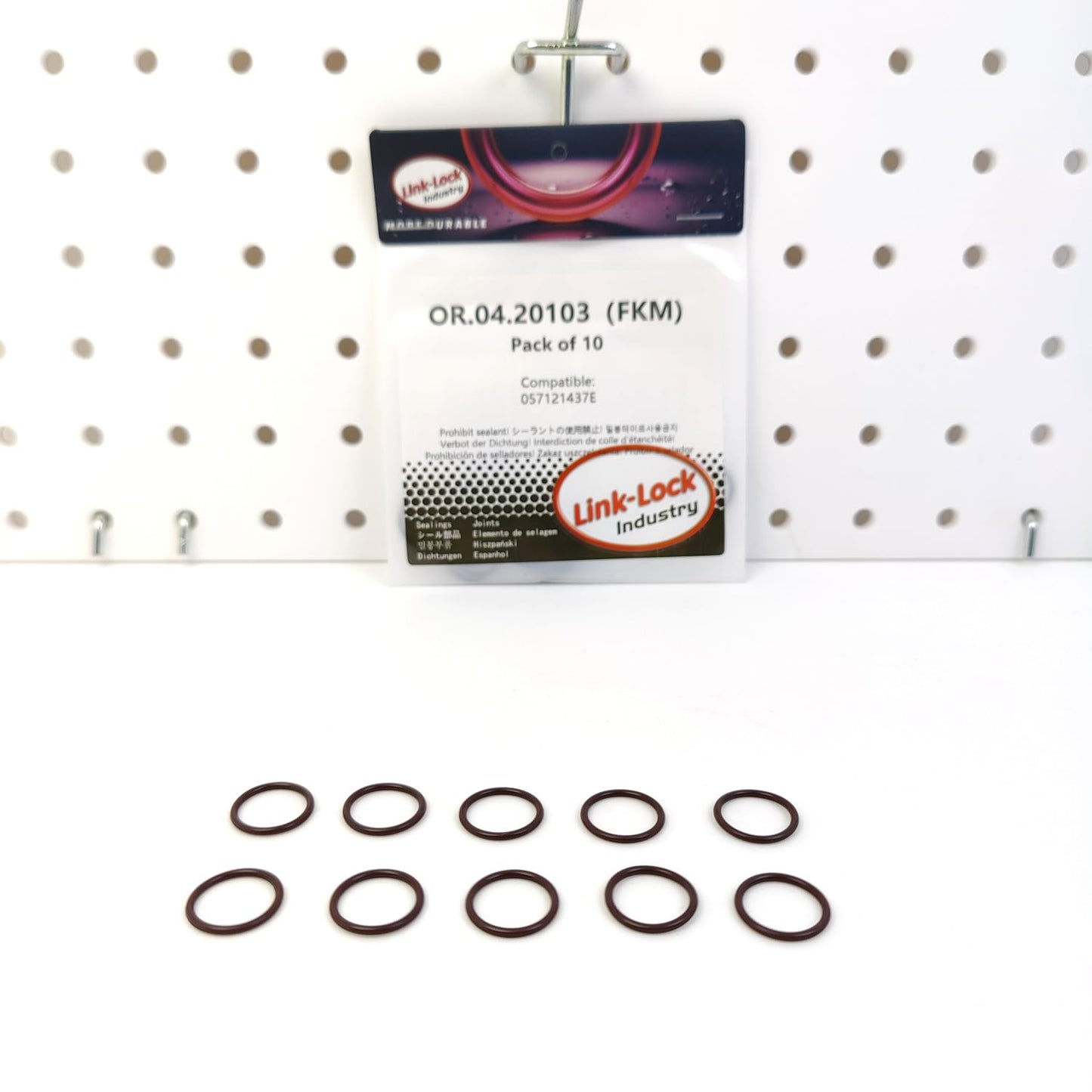 LINK-LOCK 10PCS OR.04.20103 FKMバイトン 13×1.5シーリングユニバーサルOリングキット AUDI用 057121437E
