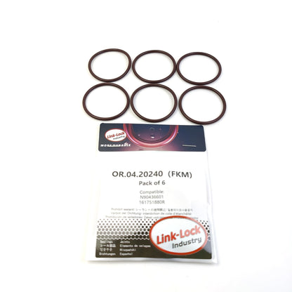 LINK-LOCK 6個組 OR.04.20240 FKMバイトン製オイルポンプ用Oリングキット N90436601 161751880R AUDI/RENAULT用