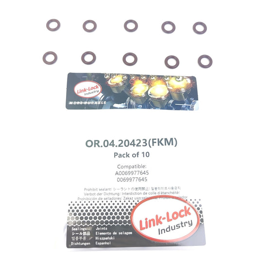 LINK-LOCK 10PCS OR.04.20423 FKMバイトンシーリングOリングキット カムシャフト/ドライブチェーン A0069977645 0069977645 メルセデス・ベンツ用