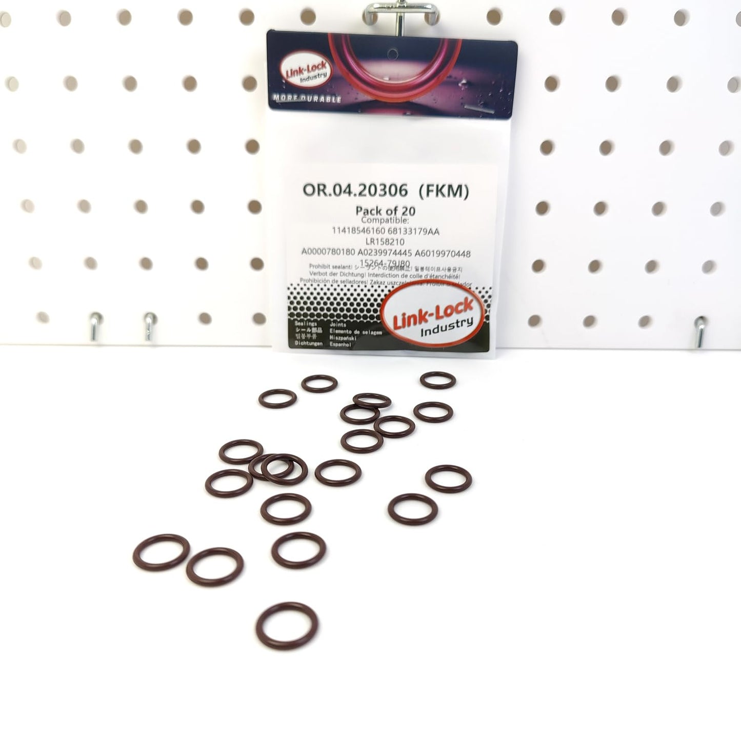 LINK-LOCK 20PCS OR.04.20306 FKM ビトンシーリングOリングキット インジェクションポンプ用 11418546160 68133179AA LR158210 A0000780180 A0239974445 A6019970448 15264-79J80 BMW、JEEP、メルセデスベンツ、スズキ用