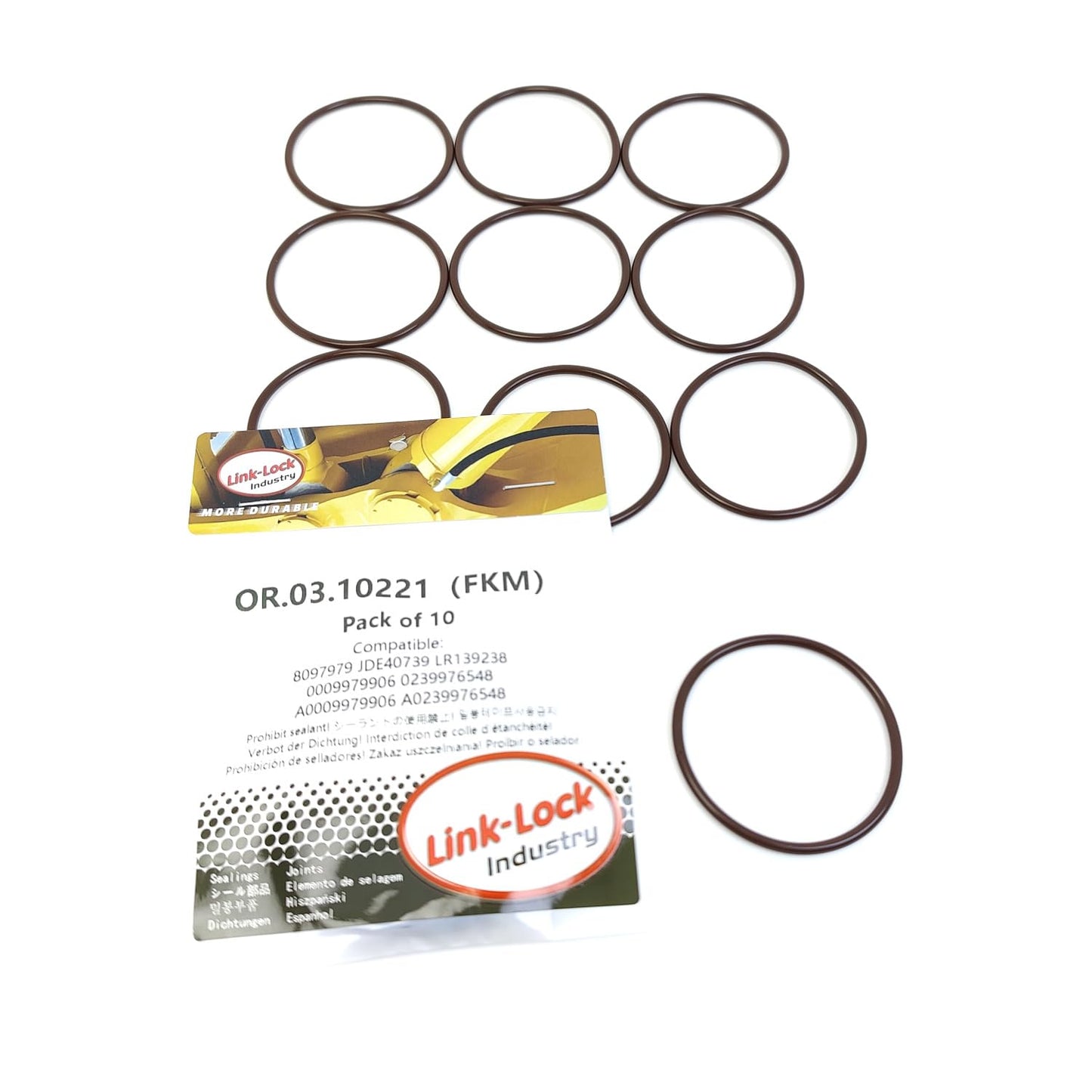 LINK-LOCK 10PCS OR.03.10221 FKM Viton Sealing O-Ring Kit of Fuel injection pump 12601645 68211267AA 1664754 04125416 G4D39C991AA BC3Q-9417-AA BC3Z-9417-A 8097979 LR139238 A0009979906 A0239976548