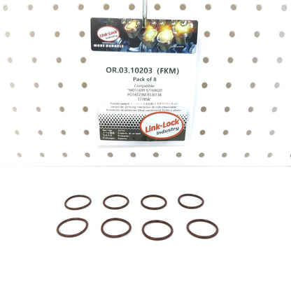 LINK-LOCK 8PCS OR.03.10203 FKM Viton Sealing O-Ring Kit of Common rail fuel injectors 94011699 97169020 PO14723M R530134 T77858 For CHEVROLET-LB7 For GMC-LB7
