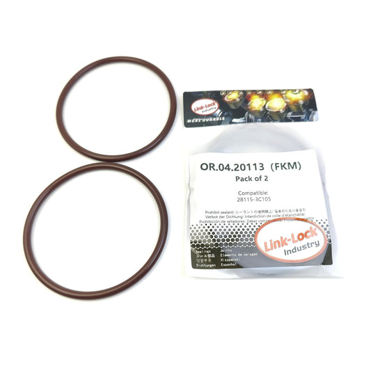 LINK-LOCK 2PCS OR.04.20113 FKMバイトンシーリングOリングキット エアマスセンサー用 28115-3C105 KIA用