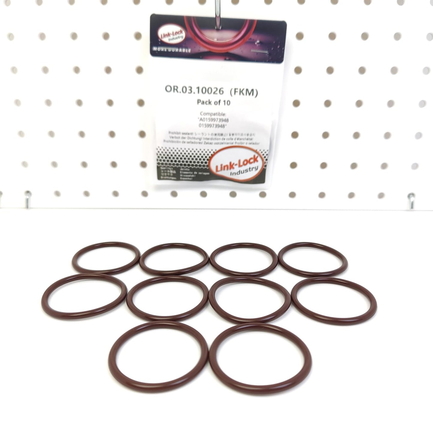 LINK-LOCK 10PCS OR.03.10026 FKM Viton Sealing O-Ring Kit Of Engine oil level sensor A0159973948 0159973948 For MERCEDES-BENZ M111.941 M111.945 OM606.912