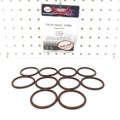 LINK-LOCK 10PCS OR.03.10026 FKM Viton Sealing O-Ring Kit Of Engine oil level sensor A0159973948 0159973948 For MERCEDES-BENZ M111.941 M111.945 OM606.912