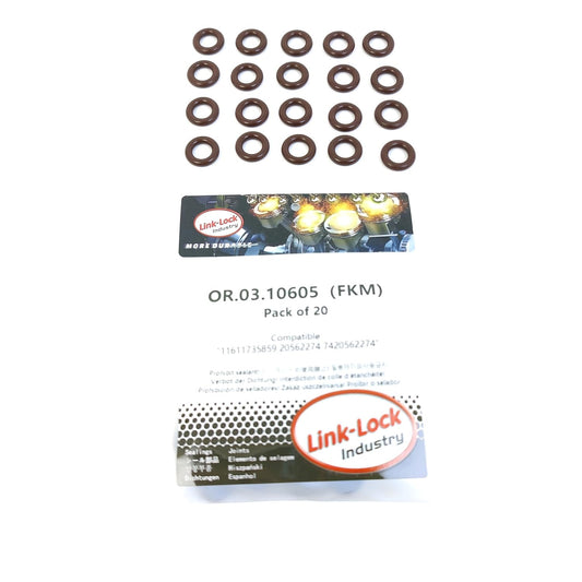 LINK-LOCK 20PCS OR.03.10605 FKM Viton Sealing O-Ring Kit of Intake System 11611735859 20562274 7420562274 For BMW For VOLVO For RENAULT For TRUCKS