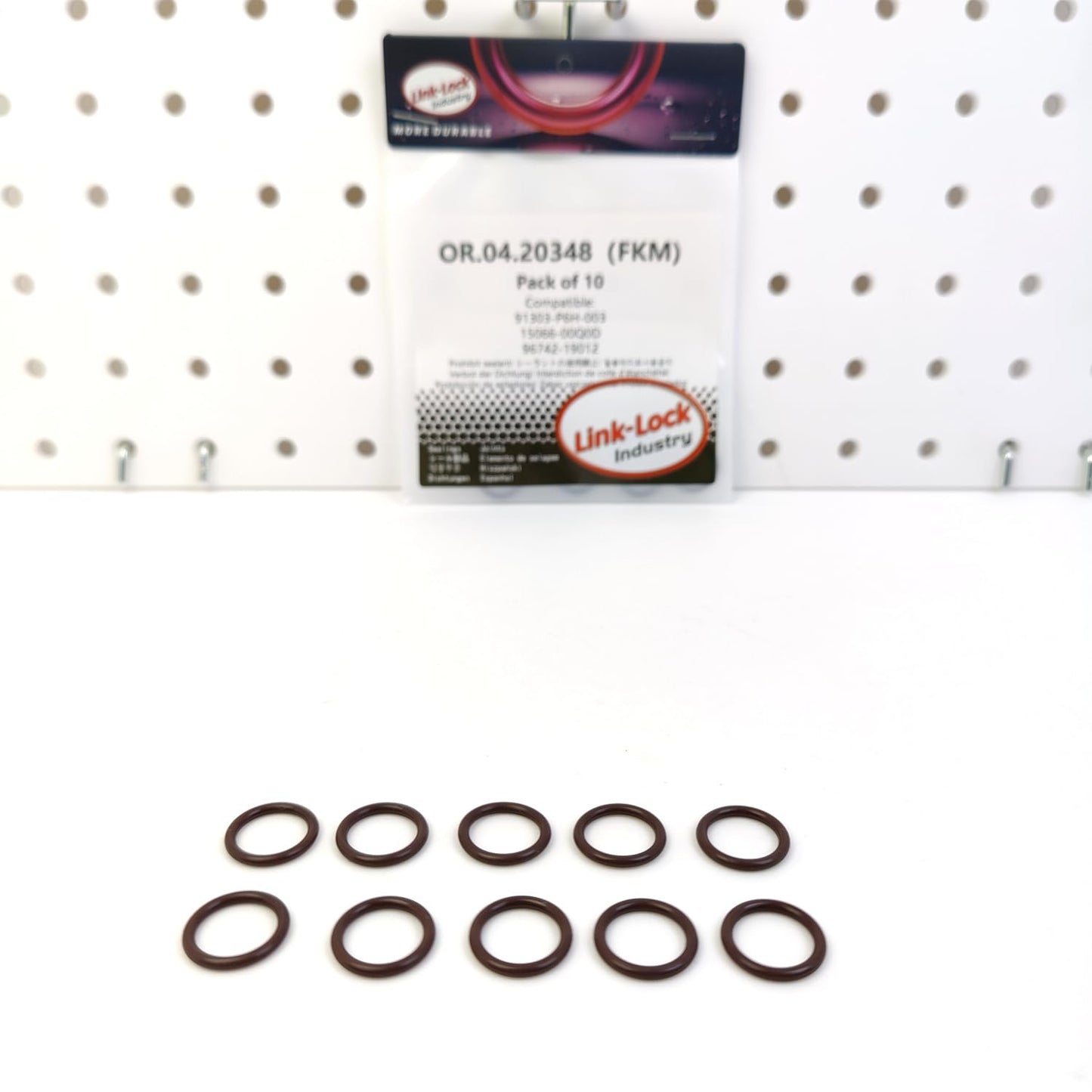 LINK-LOCK 10個組 OR.04.20348 FKMバイトンオイルディップスティック用Oリングキット 91303-P6H-003 15066-00Q0D 96742-19012 ホンダ、日産、トヨタ用